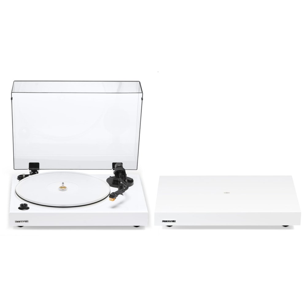 Fluance RT85N Reference High Fidelity Vinyl Turntable Record Player with Nagaoka MP-110 Cartridge and Anti-Vibration Wood Isolation Base - Piano White