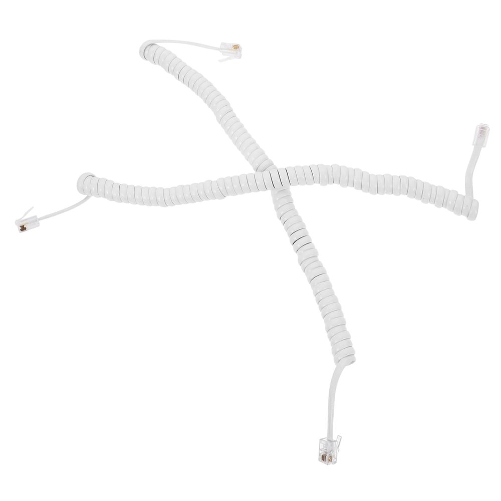 Veemoon 2pcs Coiled Telephone Cord Flexible Phone Cords for Communication for Home Office Use Reliable Spring Wire Design