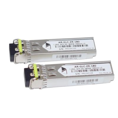 PRPYVPEY 2PCS 1.25G-ZX Gigabit Ethernet 1550nm 120KM/160KM/180KM APD Device LC SFP Transceiver(180KM)
