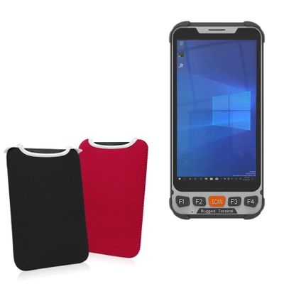BoxWave Case Compatible with Geekland GK-LT59-WIN (6 in) - SlipSuit, Soft Slim Neoprene Pouch Protective Case Cover - Jet Black/Crimson Red (Reversible)