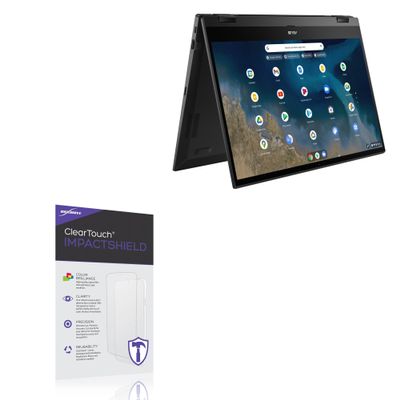 BoxWave Screen Protector Compatible with ASUS Chromebook Flip CM5 (CM5500) - ClearTouch ImpactShield (2-Pack), Impenetrable Screen Protector Flexible Film