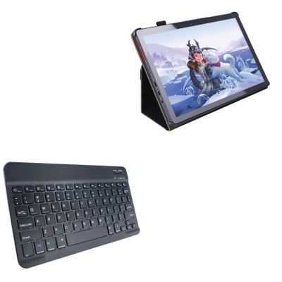 BoxWave Keyboard Compatible with Simbans PicassoTab X (10.1 in) - SlimKeys Bluetooth Keyboard, Portable Thin with Chiclet-Style Keys - Jet Black