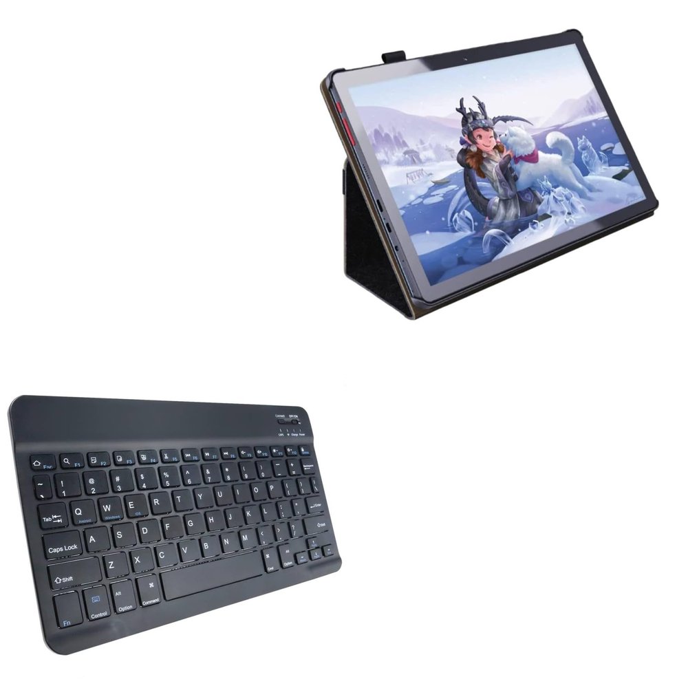 BoxWave Keyboard Compatible with Simbans PicassoTab X (10.1 in) - SlimKeys Bluetooth Keyboard, Portable Thin with Chiclet-Style Keys - Jet Black