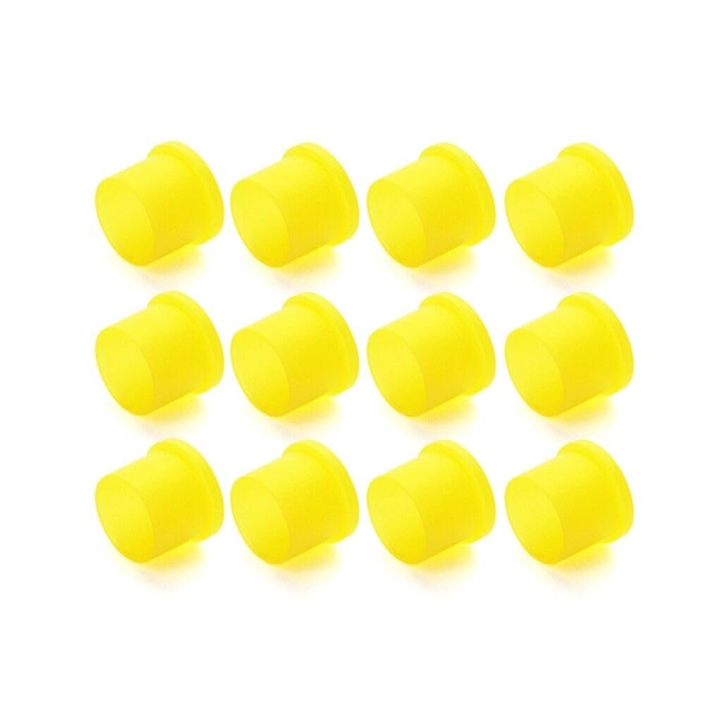 100pcs Plastic Covers Dust Cap for SMA RP-SMA Female RF Connector Adapter Yellow