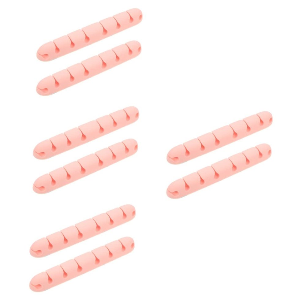 DOITOOL 8pcs Adhesive Cable Clips Slots Cord Organizer for Desktop Efficient Cable Management Tool for Home Office Car and More Fits Wires