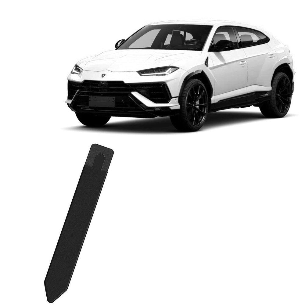 BoxWave Stylus Pouch Compatible with Lamborghini 2024 Urus Passenger Display (10.1 in) - Stylus PortaPouch, Pen Stylii Holder Carrier Portable Self-Adhesive - Jet Black