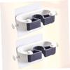 GRIRIW Punch Mop Holder 2pcs Wall Mount Broom Rack for Bathroom Laundry Kitchen view 2