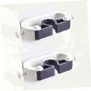 GRIRIW Punch Mop Holder 2pcs Wall Mount Broom Rack for Bathroom Laundry Kitchen view 4