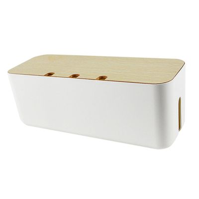 Homoyoyo Cable Organizer Storage Box Large Power Plug Holder for Cords and Adapters and Dustproof Design for Use for Organizing Wires and Items