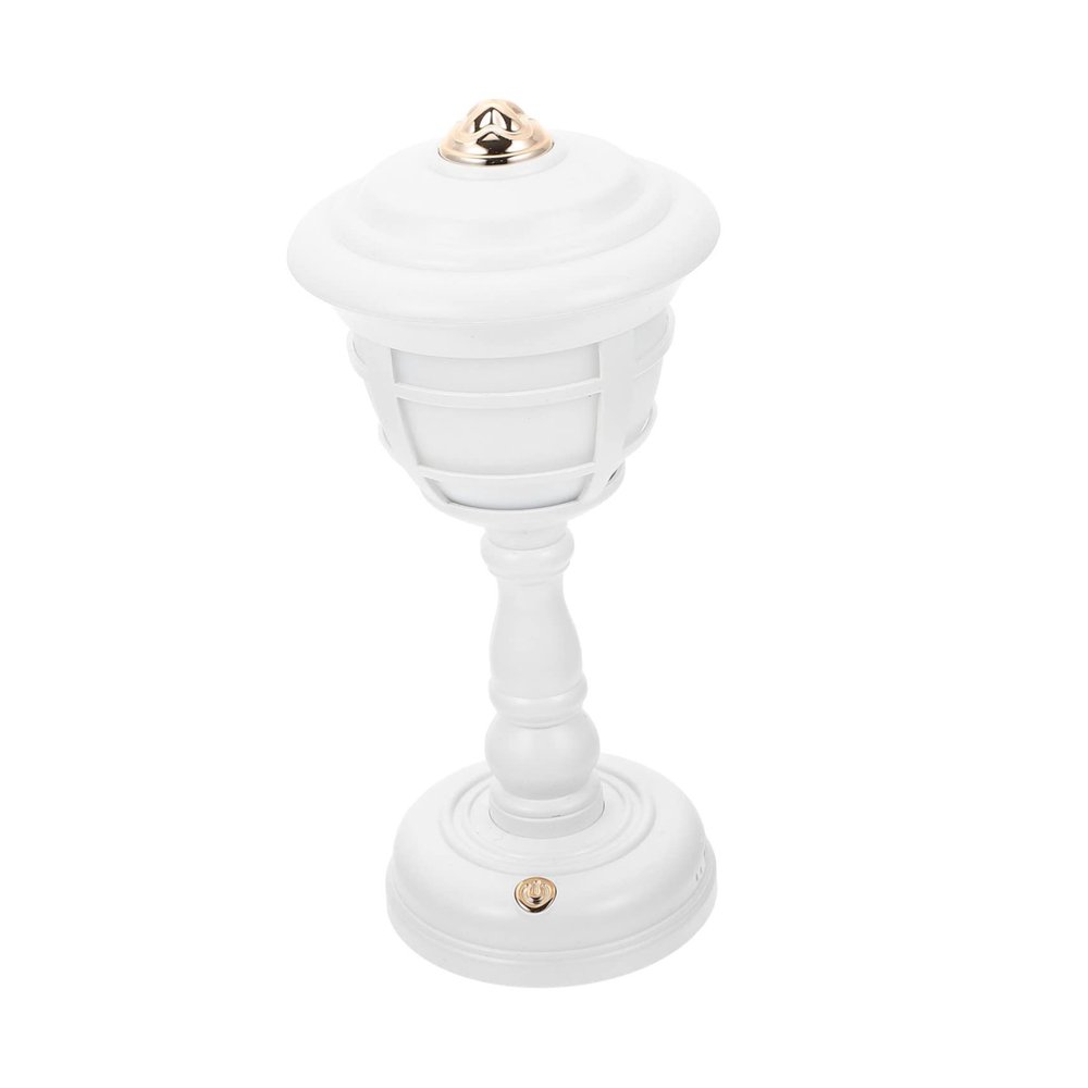 jojofuny Mini Desktop Lamp Decorative Tabletop Light Eye Caring Bedside Nightstand Light European Style Retro Design USB Charging Bedside Home Decor