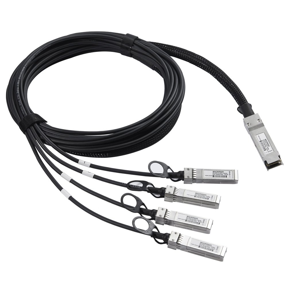 Macroreer 40G QSFP+ Breakout DAC Cable (Compatible with Mellanox MC2609130-001), Passive Copper, QSFP+ to 4X SFP+ Twinax, 1M 3.3ft