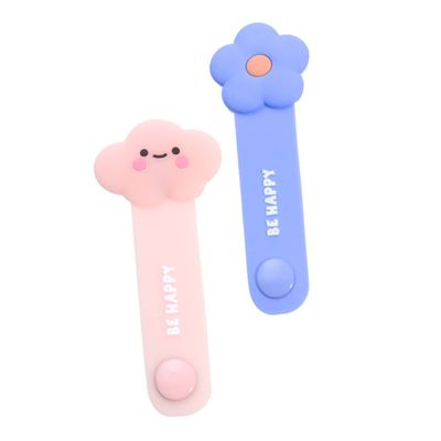 Homoyoyo 2pcs Cloud Flower Silicone Cable Winders Durable Cord Organizers for Home Office School Flexible Comfortable Cable Management
