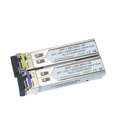 1000BASE-BX WDM Mini GBIC Transceiver 1.25G 1490nm/1550nm 120km SFP LC(1pair)