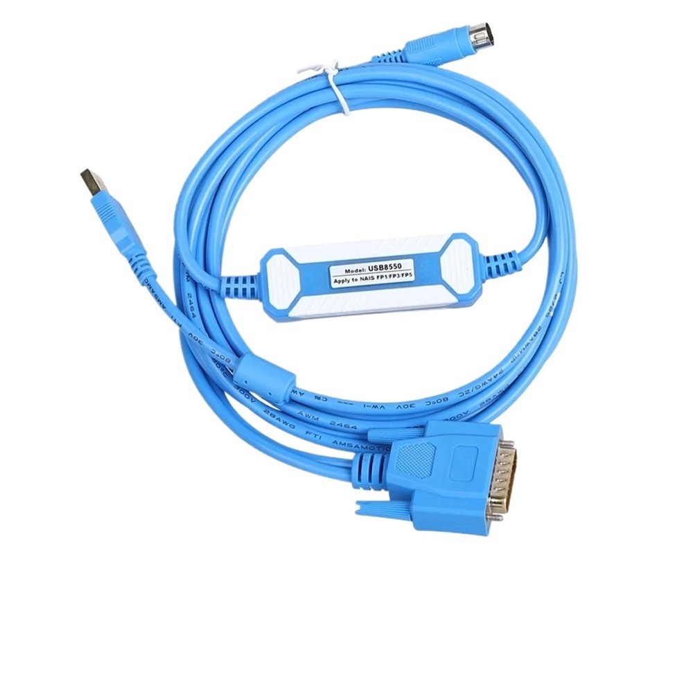 ETURBEV USB8550 for FP1 FP3 FP5 Series PLC Programming Cable USB-AFP8550 RS232 Port Cable Equal to AFP1523 AFP5523 Adapter(Gold Plated Version)