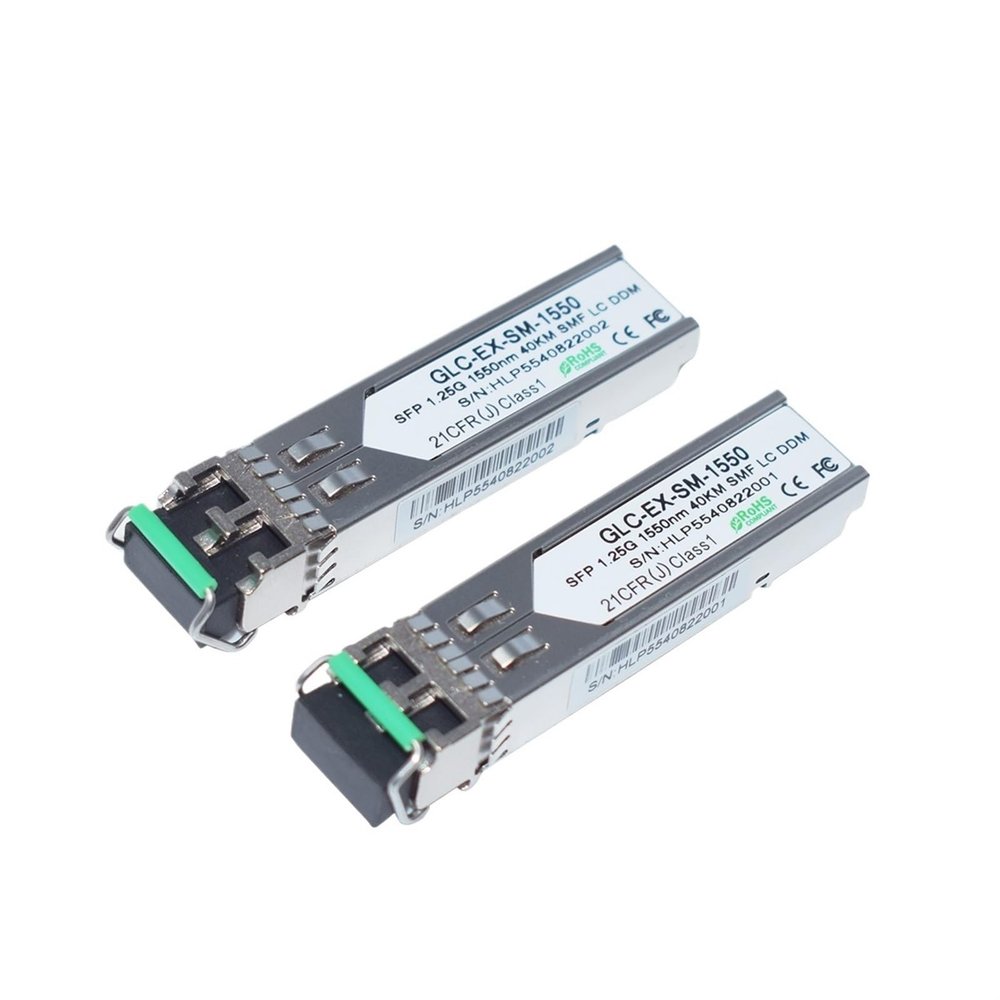 Gibgabit Ethernet 1.25G 1550nm 40km 1000BASE-EX Duplex LC Single Modules(1 pc)