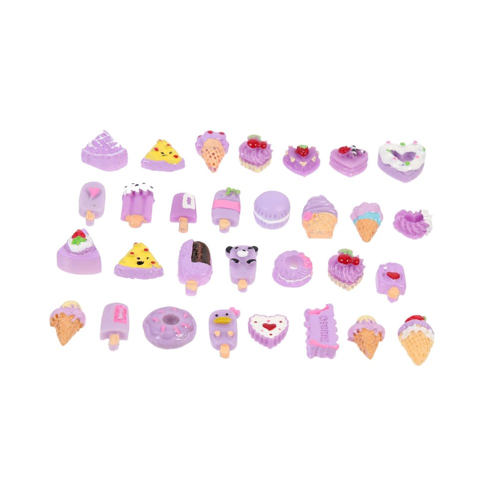 FOYTOKI Mini Food Ornament Phone Case Decor 30pcs Simulation Food Adornment Kawaii Charm