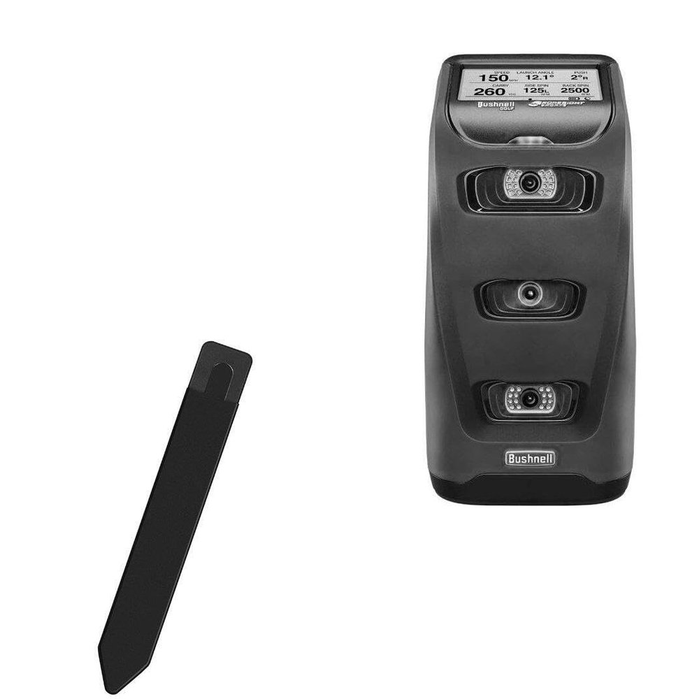 BoxWave Stylus Pouch Compatible with Bushnell Launch Pro - Stylus PortaPouch, Pen Stylii Holder Carrier Portable Self-Adhesive - Jet Black