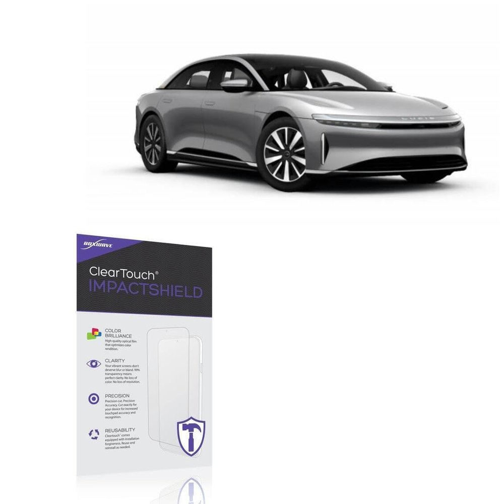 BoxWave Screen Protector Compatible with Lucid Motors 2024 Air Cockpit Display (34 in) - ClearTouch ImpactShield (2-Pack), Impenetrable Screen Protector Flexible Film