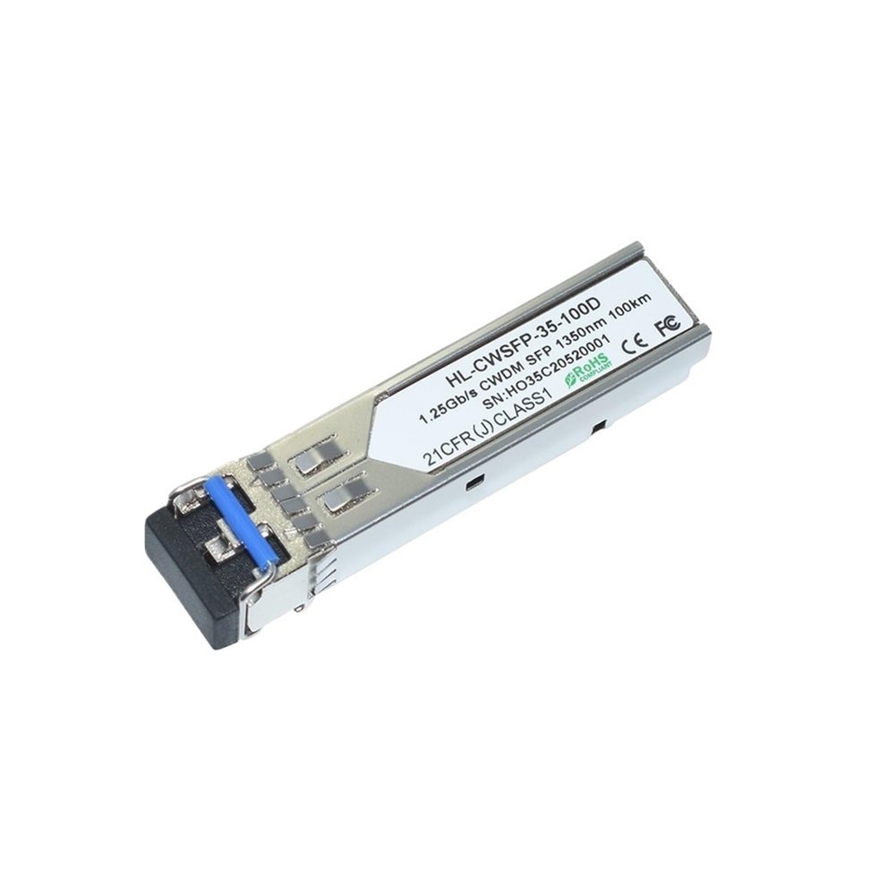 QBDJHWBT 1.25G CWDM SFP 100km 1270 to 1450nm1G 1000base Mini-GBIC for Cwdm Mux/Demux Compatible with Most switches (Size : 1350nm)