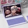 AnMengXinLing for iPad Air 11 inch (M3/M2) Case with Keyboard, Vertical Keyboard Case for iPad Air 5th/4th Gen, Clear Back Case with Magnetic Detachable Keyboard, 360 Rotate-Black view 4