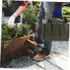 Homoyoyo Gardening Tool Bag Portable Oxford Fabric Storage Tote Multiple Pockets Organizer for Garden Tools Comfortable Carry Handle for Outdoor Indoor Use view 3