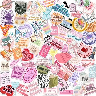 200PCS Book Stickers for Kindle,Kindle Stickers Bookish Sticker Pack for Kindle,Laptop Water Bottle Computer Kindle Accessories,Book Lover Gifts