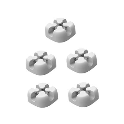 Homoyoyo 5pcs Silicone Cable Winder Desk Wire Organizer Cord Protector Strong Adhesive Grey Clips for USB Headphone and Charging Cables Compact Management