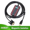 ETURBEV USB-MPI Magnetic Isolation Cable Industrial Grade for S7-200/300/400PLC 6ES7972-0CB20-0XA0 Support OP/TP Touch Panel HMI(Black) view 3