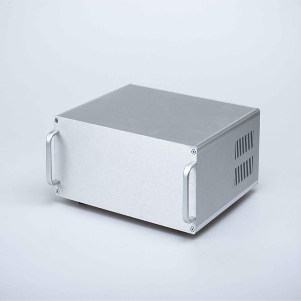 LD-Teemm 210 Aluminum Chassis, Industrial Chassis, Aluminum, DIY Computer Chassis, with Sandblasted Oxidized Surface, Silver-White, Size: 200 * 380 * 420mm.