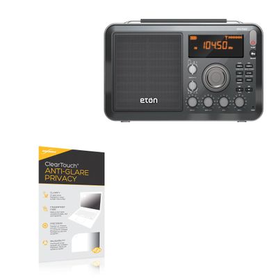 BoxWave Screen Protector Compatible with Eton Elite Field Radio - ClearTouch Anti-Glare Privacy (2-Pack), Privacy Screen Protector Flexible Film Anti-Glare
