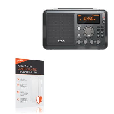 BoxWave Screen Protector Compatible with Eton Elite Field Radio - ClearTouch Anti-Glare ToughShield 9H (2-Pack), Anti-Glare 9H Tough Flexible Film Screen Protector