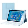 AnMengXinLing for iPad Air 11 inch (M3/M2) Case with Keyboard, Vertical Keyboard Case for iPad Air 5th/4th Gen, Clear Back Case with Magnetic Detachable Keyboard, 360 Rotate-Blue+White view 1