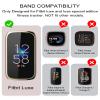 Minyee 3 Packs Floral Engraved Band Compatible with Fitbit Luxe Band for Women, Cute Sport Soft Silicone Strap Dandelion Designer Summer Replacement Wristband for Luxe/Luxe SE Fitness Smart Watch view 3