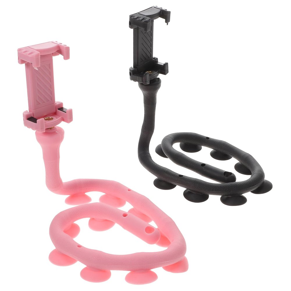 COLLBATH 2pcs Multifunctional Mobile Phone Bracket Phone Holder for Desk Creative Stand Rack for Home Office and Dorm Mixed Color Design