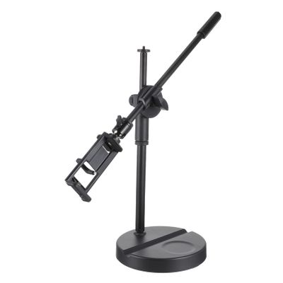 DOITOOL Telescopic Phone Mount Stand for Live Streaming and Recording Adjustable Overhead Holder for Smartphones and Tablets Stable Design for Photography and Video Use
