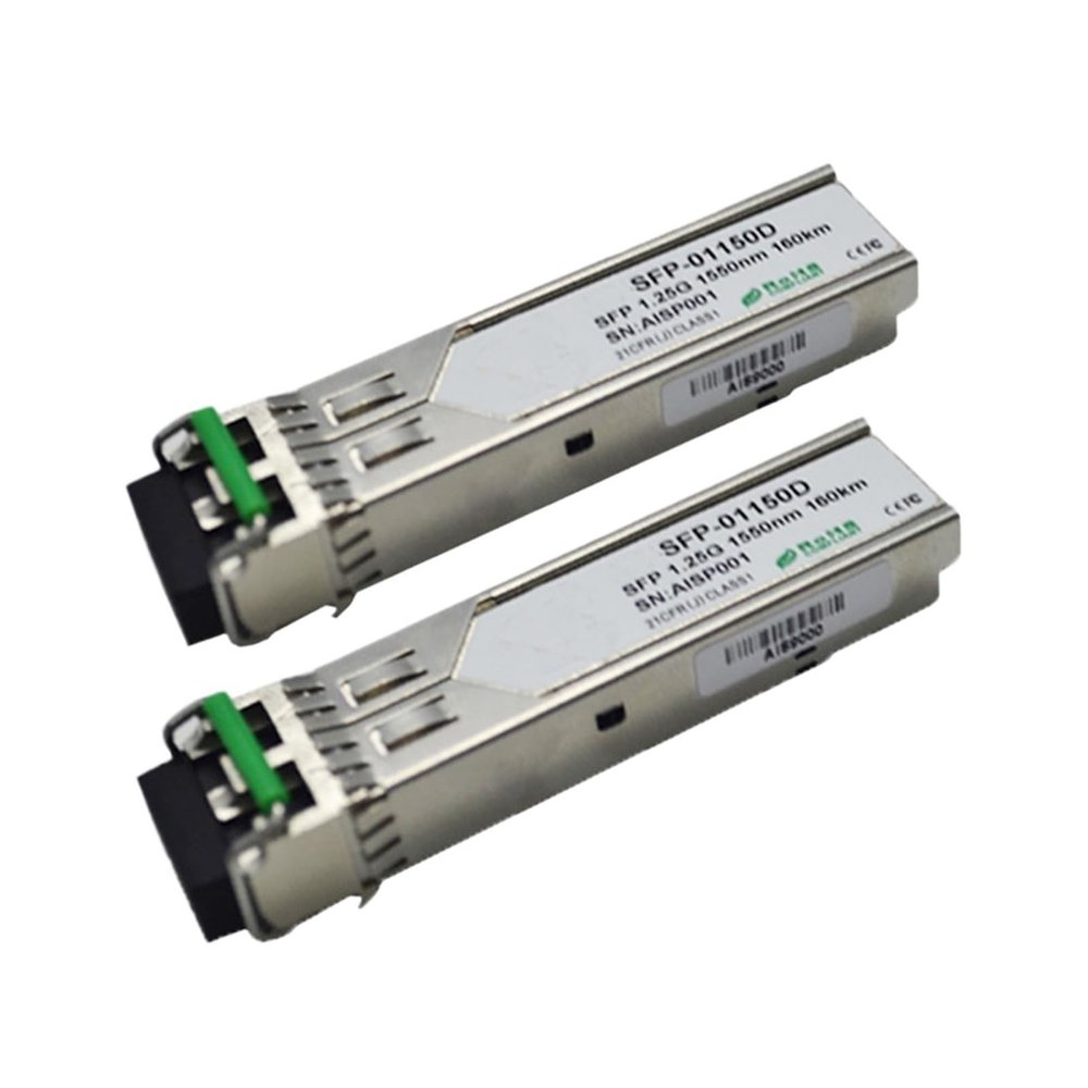 QBDJHWBT 2PCS 1.25G-ZX Gigabit Ethernet 1550nm 120KM/160KM/180KM APD Device LC SFP Transceiver Module (Size : 160KM)