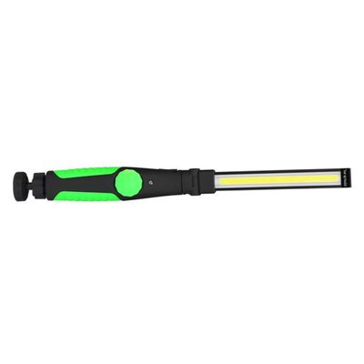Hoement Multifunctional Cob Led Rechargeable Flashlight Magnetic Base Rotatable Design for Car Inspection Camping and Emergency Use Green