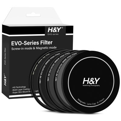H&Y EVO 77mm ND Lens Filter Kit (ND8 ND16 ND32), Magnetic & Threaded 2-in-1 Lens Filter, HD Optical Glass Neutral Density Filters with 22-Layer Nano-Coating for Video & Photography