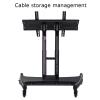 THEGA Heavy Duty TV Cart Stand - Mobile TV Mount Stand, Mobile TV Cart On Wheels, Low Height Monitor Cart, for 32-75 Inch Flat Curved Screen TV, Height Adjustable view 3