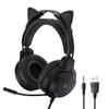 JINSERTA Cat Ear Bluetooth Headphones for Kids, Wireless 3D Cat Capsule Headsets for Kids Foldable Stereo Girls Over-Ear Headphones, RGB Light, Noise Cancelling Mic for Gaming/Traveling/Music view 1