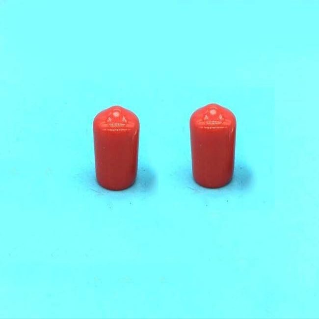 100PCS Diameter8mm SMA Plastic Protection Covers Dust Cap Red for RF SMA Male Connector
