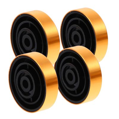 4pcs Aluminium Alloy Amplifier Feet Isolation Feet Pads Detachable Rubber Ring