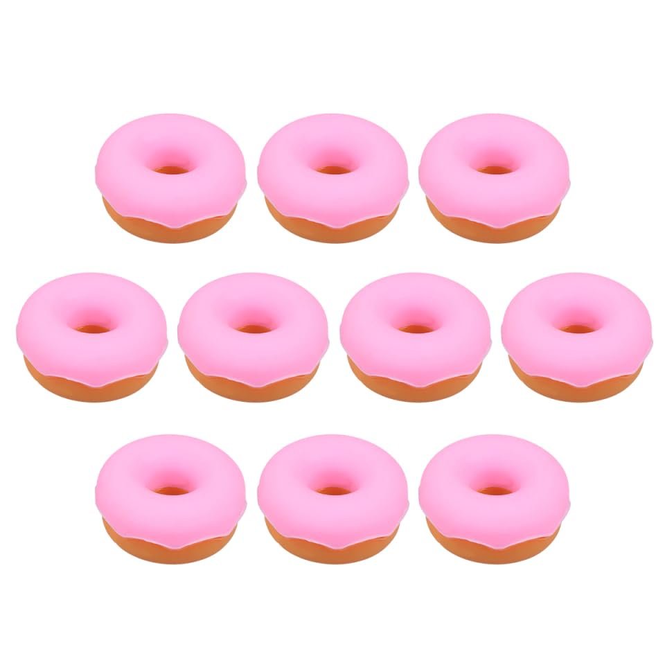 Veemoon 10pcs Silicone Donut USB Cable Organizer Cute Data Cable Storage Manager Portable Earphone Reel Winder Turtle Cord Dispenser Cord Organizer Box Silicone Rubber Spool (Pink)