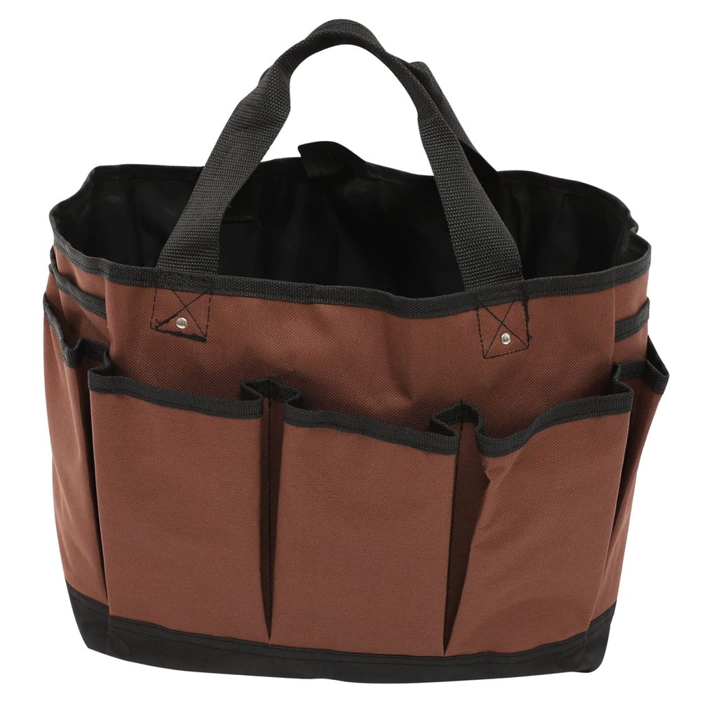 Angoily Gardening Tool Storage Bag Portable Tote for Garden Tools Multi-Pocket Organizer Comfortable Handle and Stable Design