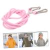 balacoo Ski Glove Lanyard Gloves Lanyard Ropes Camera Lanyards Winter Glove Rope Glove Leash Cord Mittens Lanyard Clip Ins Mittens Rope for Goalkeeper Nylon Safety Clip Pink, 104.00X0.50X0.50CM view 2