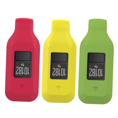 OSALADI 3pcs Silicone Replacement Wristband Holder Clips for Smart Wristband Covers Green Yellow and Red Comfortable Easy Wear Design for Boy Girl and Adults