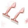 minkissy 2pcs Double-Headed Tile Cleaning Brush Bathroom Floor Glass Scraper for Bathroom Toilet Cleaning view 2