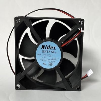 D08A-24TS2 01 24V 0.23A 8CM 8025 2-Wire Cooling Fan for YAOGBAO D08A-24TS201 Inverter Cooling Fan