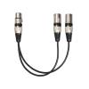 3Pin XLR Female Jack to Dual 2 Male Plug Y Splitter 30cm Adapter Cable Wire for Amplifier Speaker Headphone Mixer (Size : 0.3m Yellow) view 3