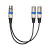 3Pin XLR Female Jack to Dual 2 Male Plug Y Splitter 30cm Adapter Cable Wire for Amplifier Speaker Headphone Mixer (Size : 0.3m Yellow) view 4